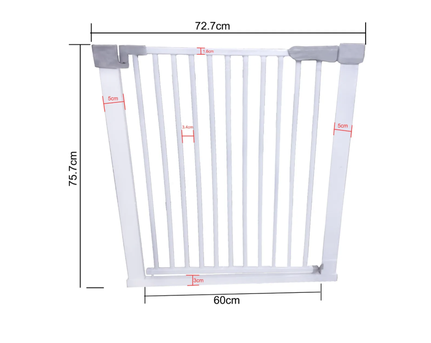 REJA SEGURIDAD ESCALERA PUERTA AJUSTABLE PARA BEBE - 5