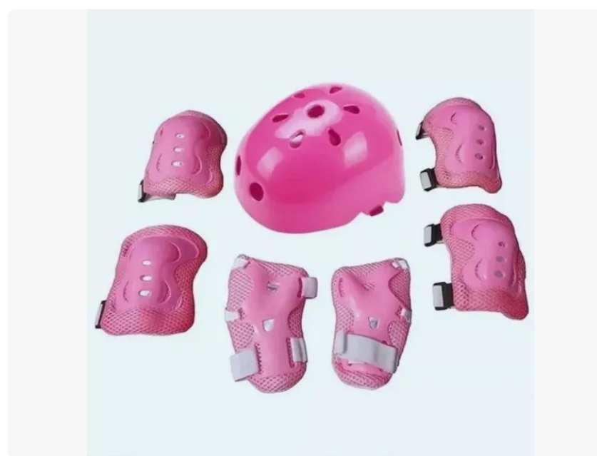 SET PROTECCIÓN NIÑOS PARA DEPORTES COLOR ROSA - 1