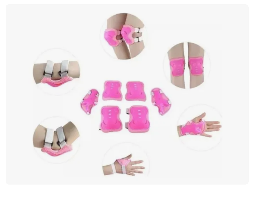 SET PROTECCIÓN NIÑOS PARA DEPORTES COLOR ROSA - 3