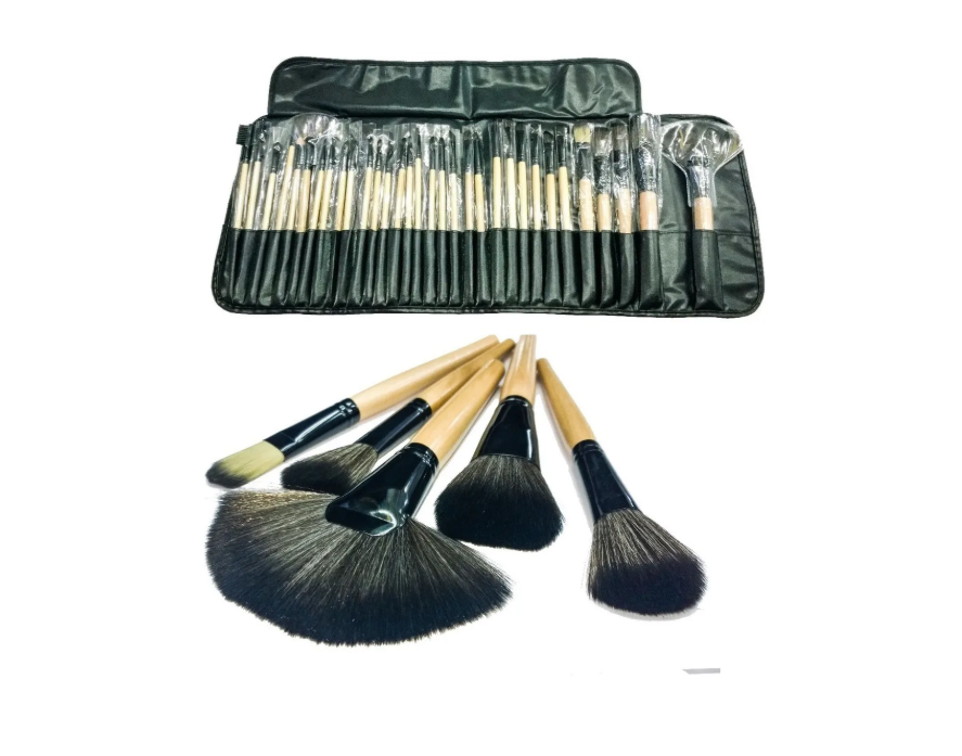 SET 32 PINCELES Y BROCHAS MAQUILLAJE + BOLSO ORGANIZADOR - 2