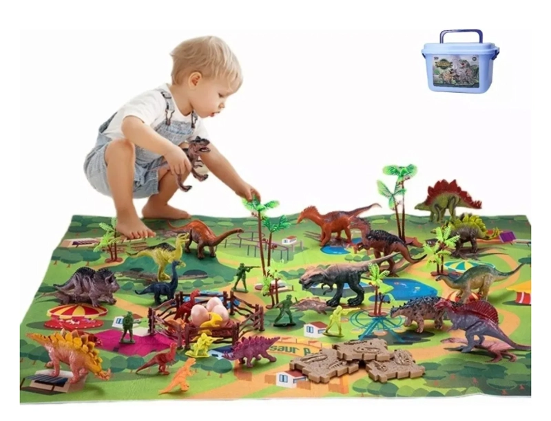 SET 104  DINOSAURIOS DE JUGUETE CON CAJA ORGANIZADORA - 3