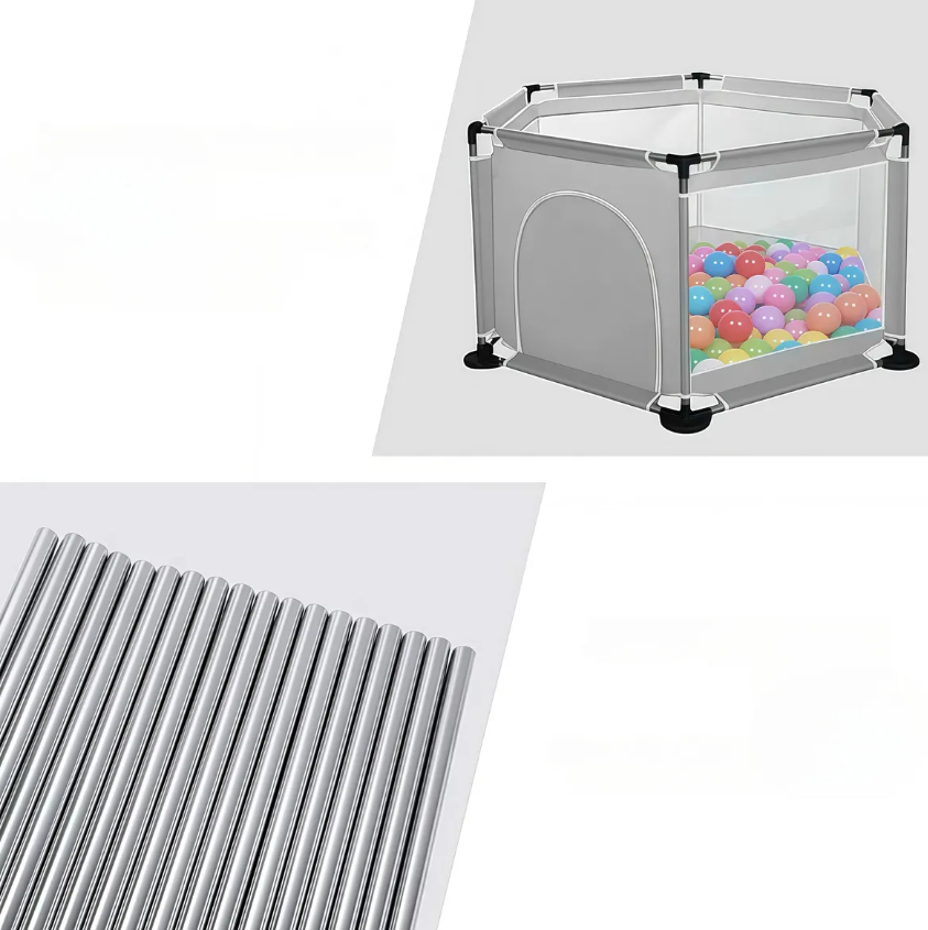 CORRAL DE SEGURIDAD HEXAGONAL PARA NIÑOS GRIS - 2