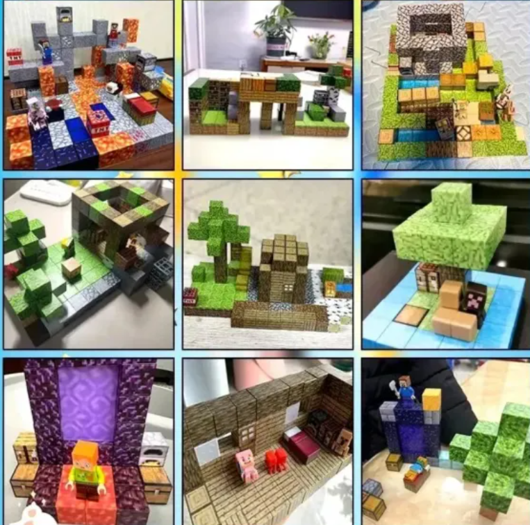 BLOQUES MAGNETICOS CUBOS COMERCIAL MYL 120 UNIDADES Minecraft - 2