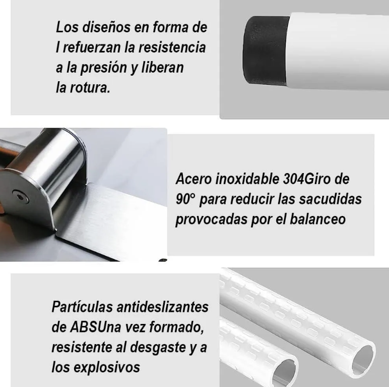 BARRA DE SEGURIDAD PASAMANO ABATIBLE 60 CM ADULTO MAYOR DISCAPACITADOS - 5