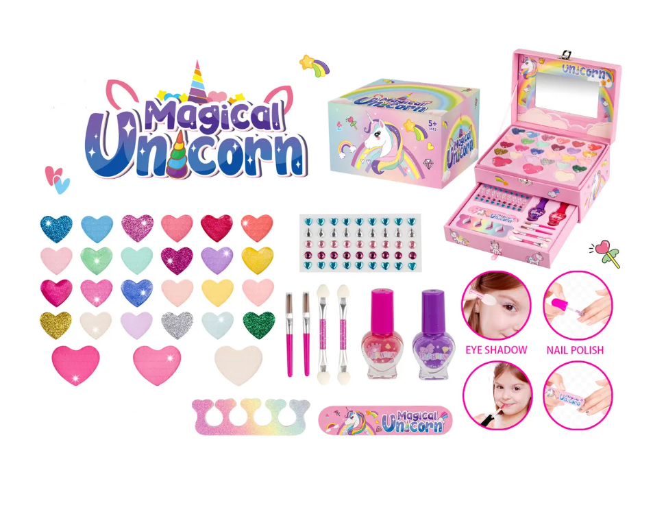 SET MALETA DE MAQUILLAJES NIÑAS UNICORNI - 3