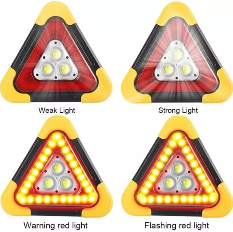 TRIANGULO DE EMERGENCIA LED RECARGABLE PORTATIL SOLAR - 3