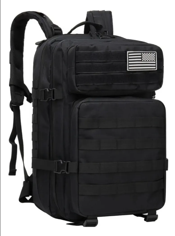 MOCHILA TACTICA NEGRA 50 LITROS MILITAR - 1