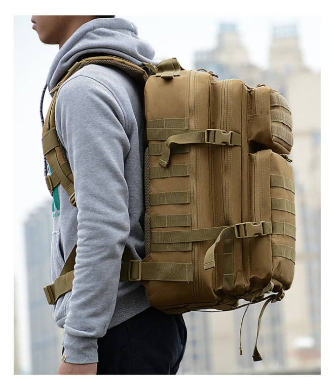 MOCHILA TACTICA 45 LITROS OUTDOOR COLOR VERDE MILITAR - 4