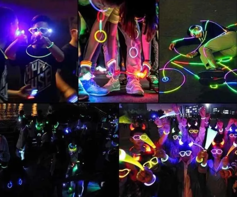 PACK 100 PULSERAS FLUOR NEON - 2