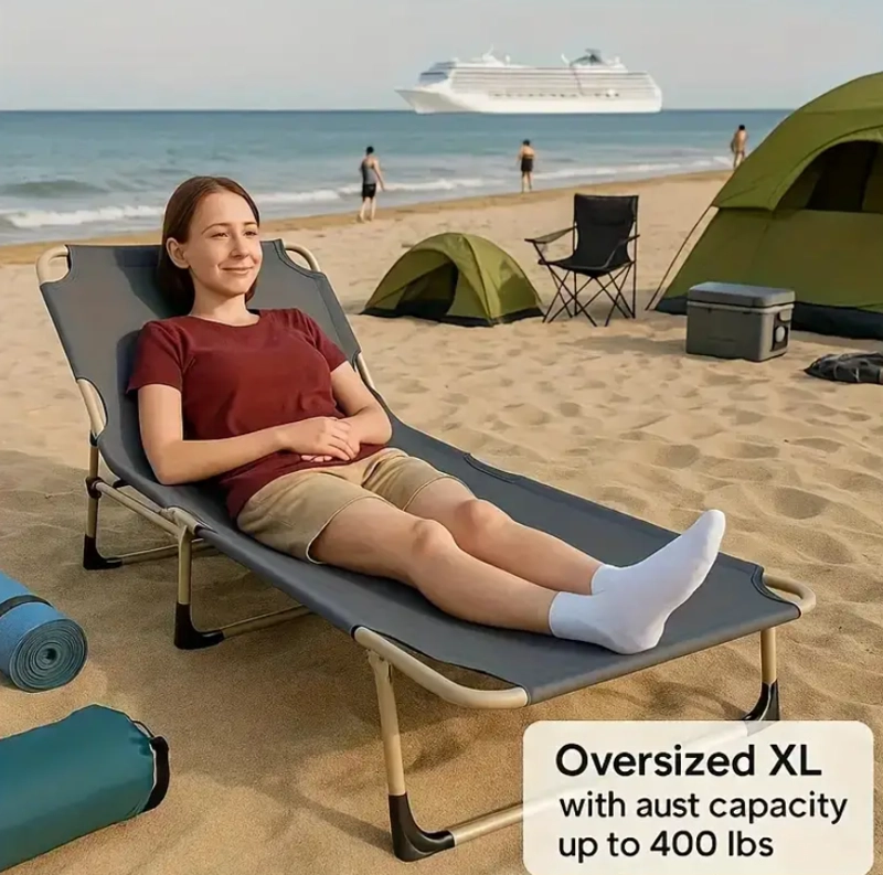 REPOSERA PLEGABLE CAMASTRO PLAYA CAMPING JARDIN PISCINA - 4