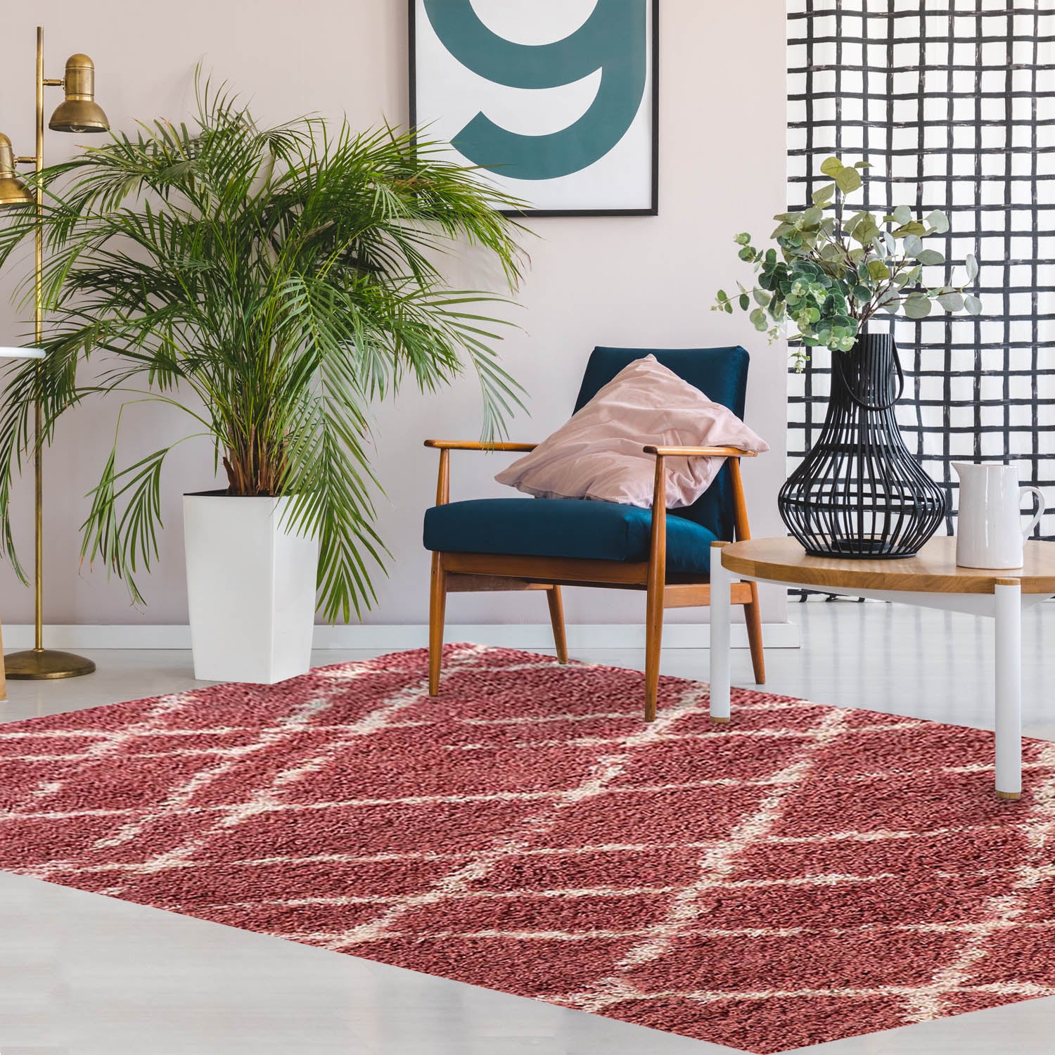 ALFOMBRA DIB DESIGN SHAGGY 1381 PINK 180 X 275 CM - 4