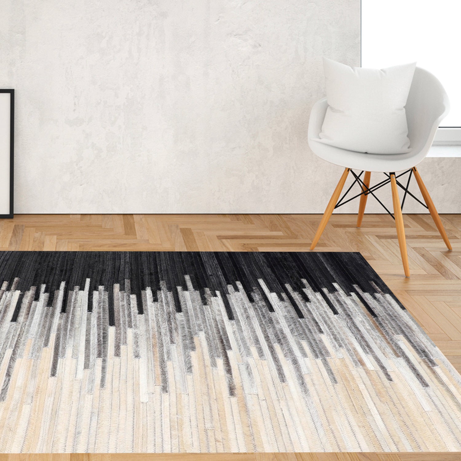 ALFOMBRA DIB LEATHER PATCH DESING CUERO DESIGN 111 IV GR 190 X 290 CM - 3