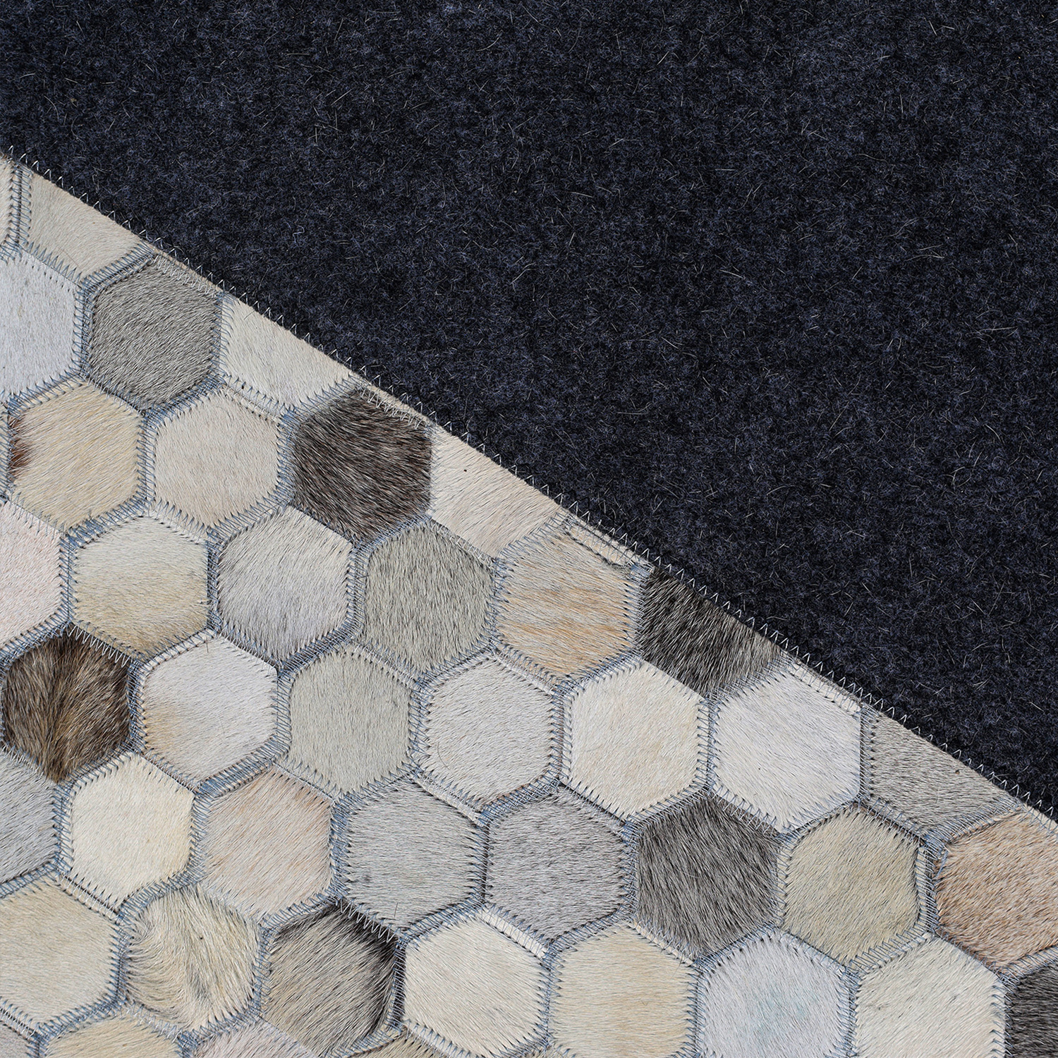 ALFOMBRA LEATHER PATCH DESIGN 190X290 105 GREY - 6