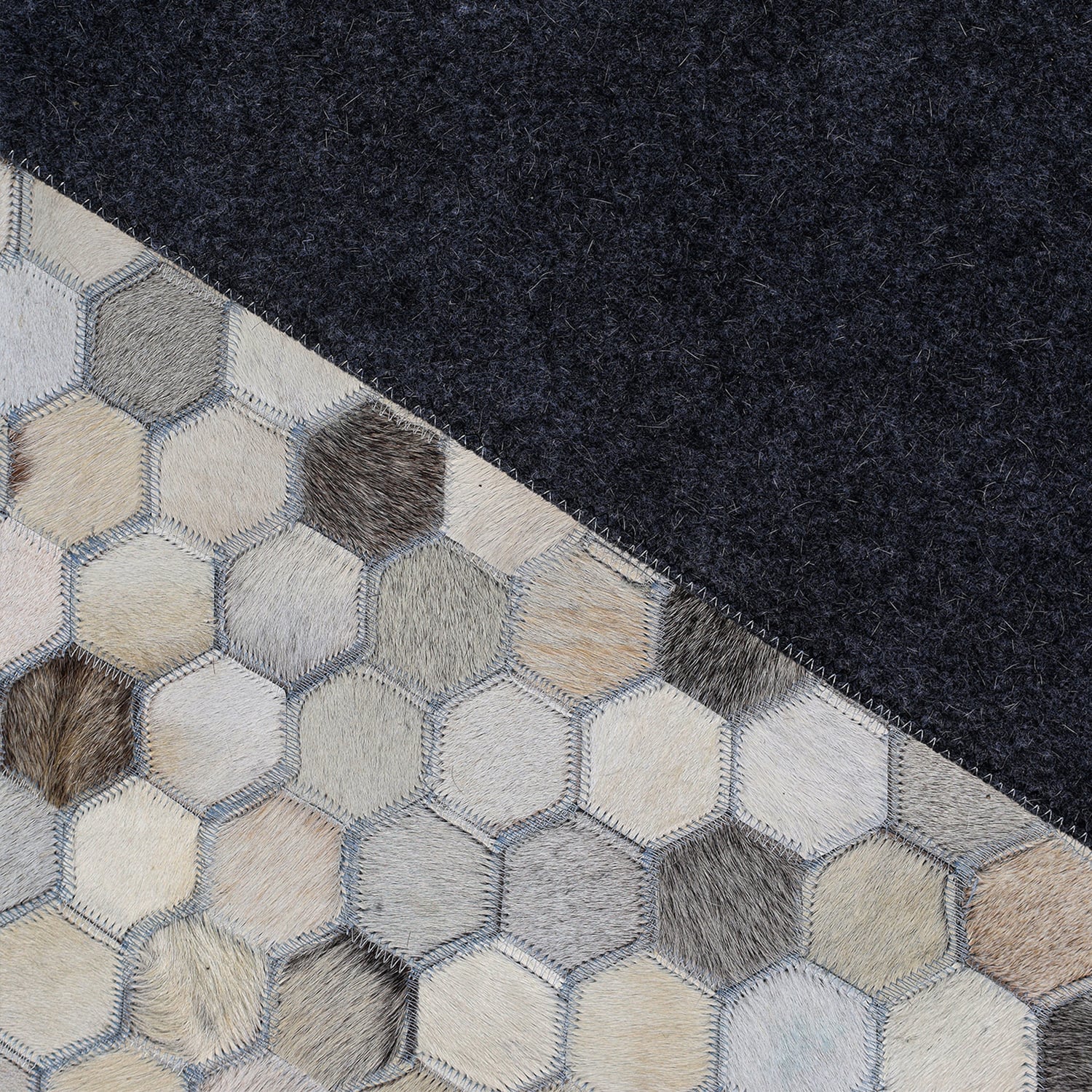 ALFOMBRA LEATHER PATCH DESIGN 160X230 105 GREY - 6
