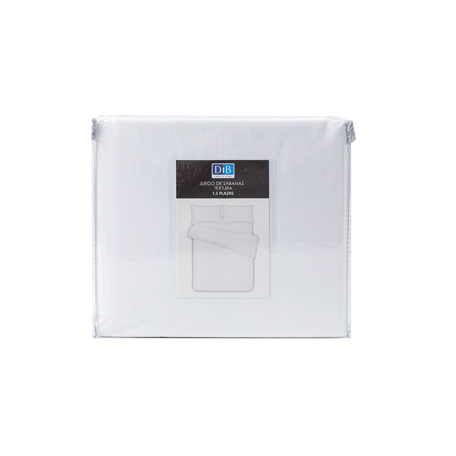 SÁBANAS DIB TEXTURA 1.5 PLAZAS MICROFIBRA BLANCO ESTAMPADO - 2