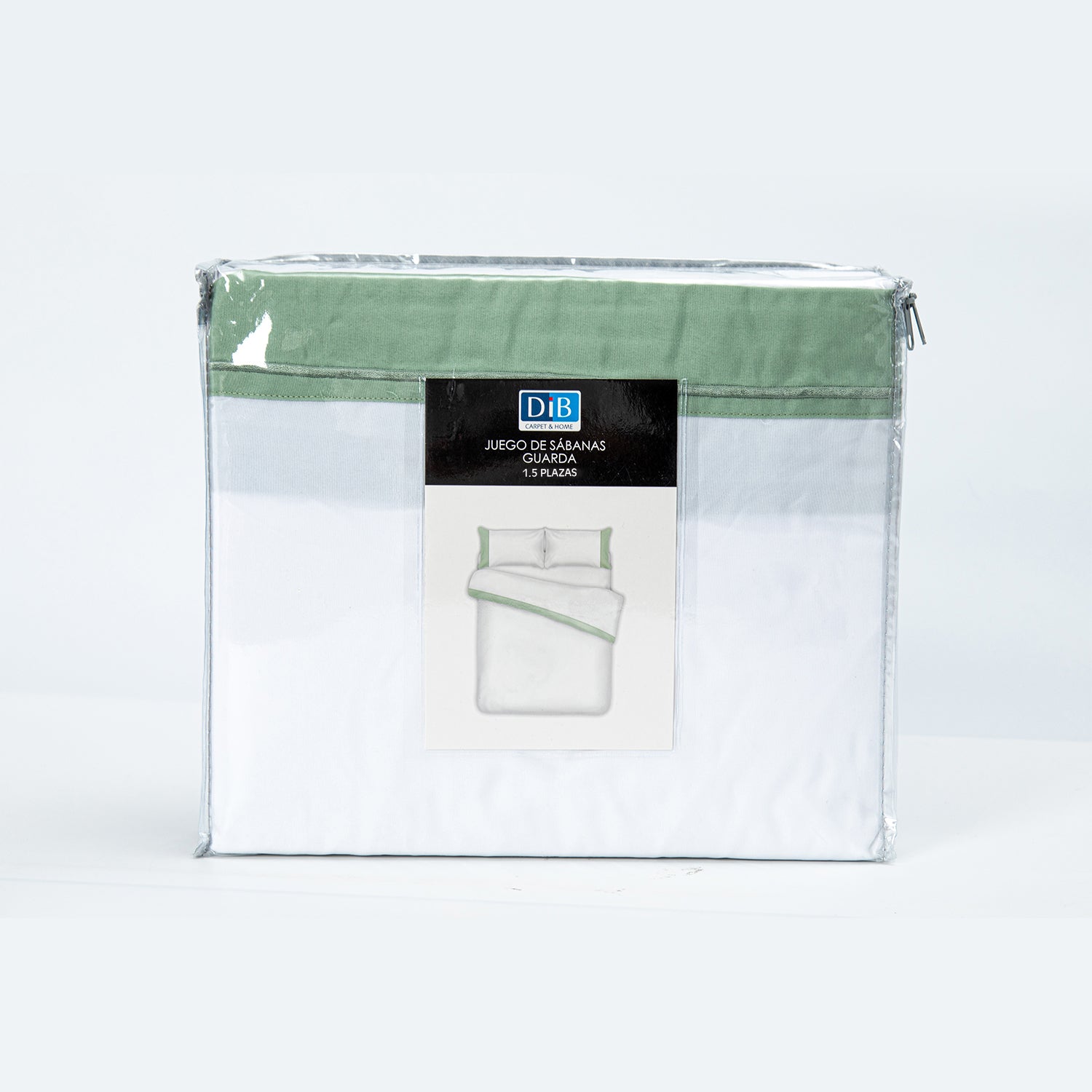 SÁBANAS DIB GUARDA 1.5 PLAZAS MICROFIBRA VERDE LISO - 2