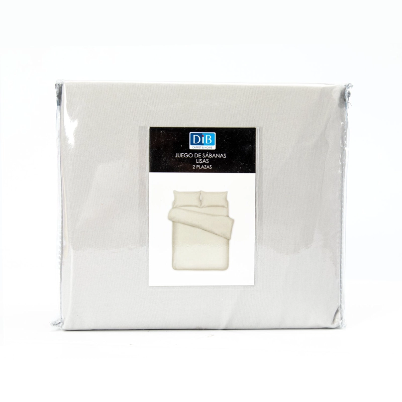 SÁBANAS DIB 2 PLAZAS MICROFIBRA GRIS LISAS - 2