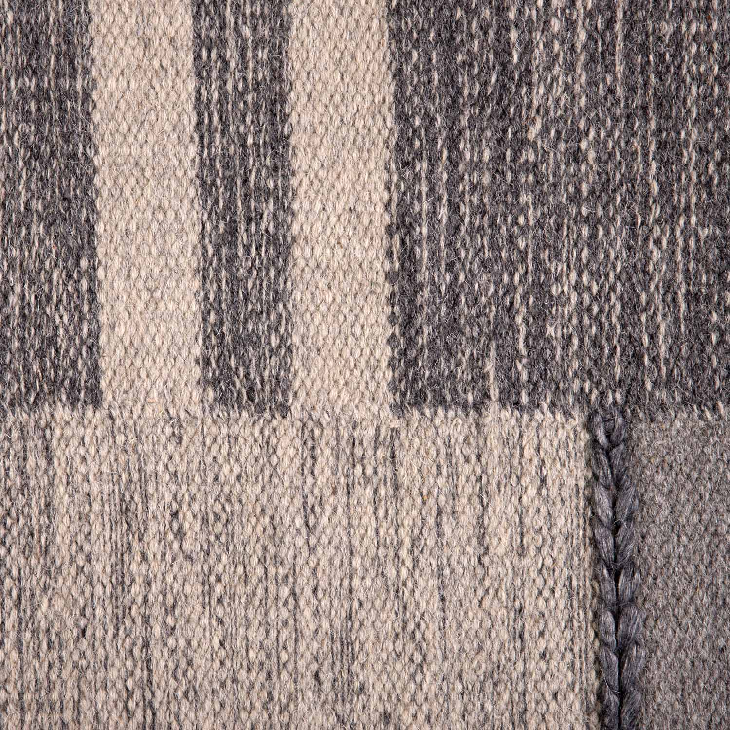 ALFOMBRA HANDWOVEN WOOL LINES 190X290 GRIS - 4