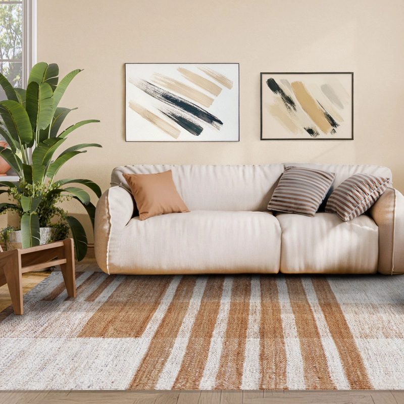 ALFOMBRA YUTE LANA IBIZA HO 54249 NATURAL 190X290 - 1