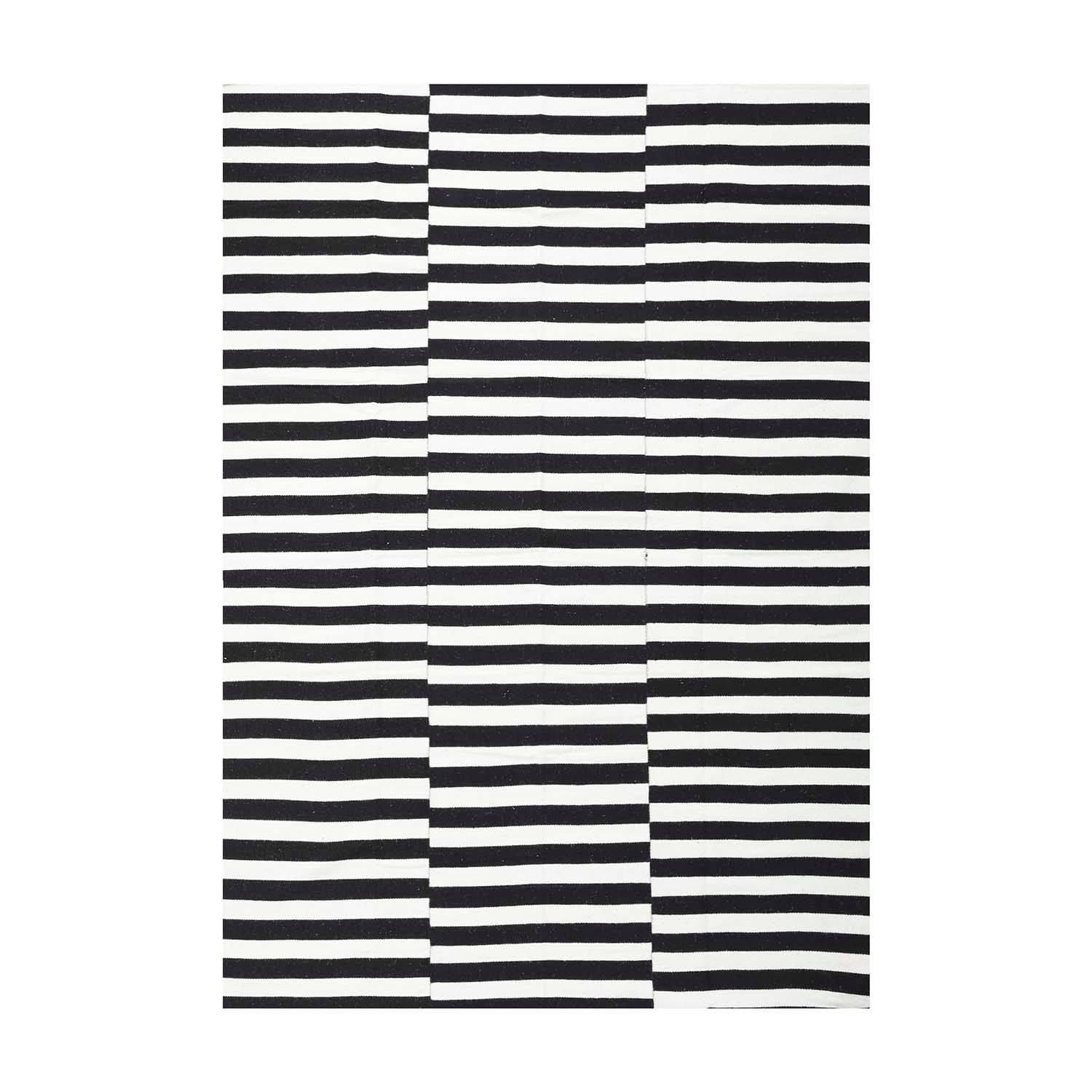 ALFOMBRA HANDWOVEN RUSTIC 190X290 NEGRO/BLANCO - 1