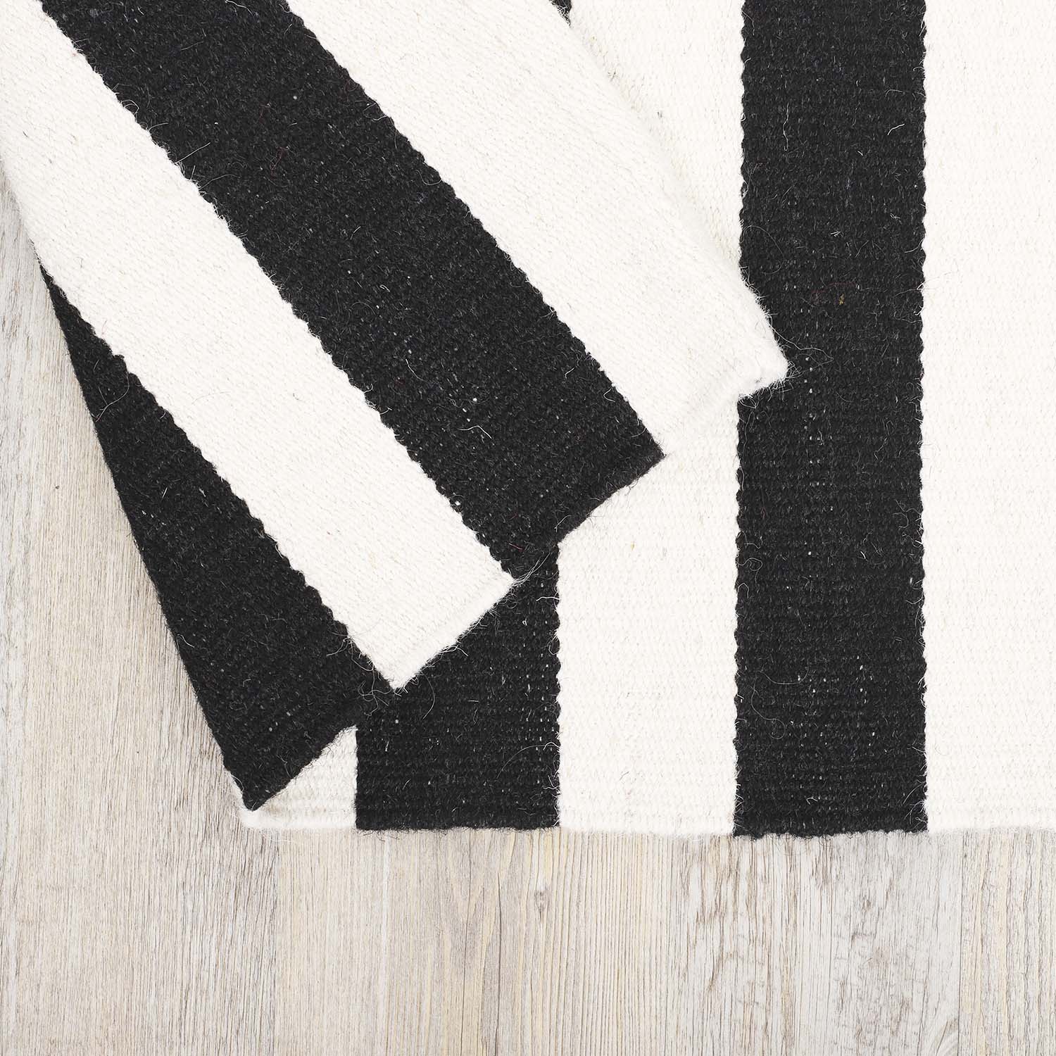 ALFOMBRA HANDWOVEN RUSTIC 190X290 NEGRO/BLANCO - 5