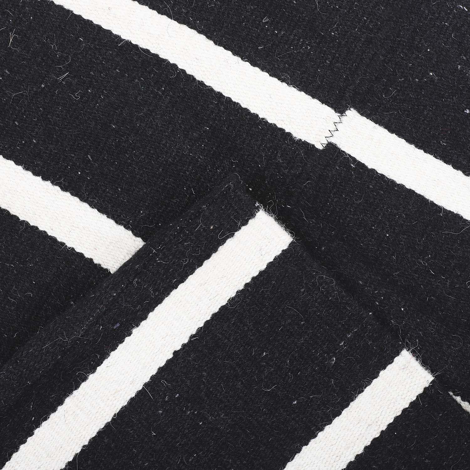 ALFOMBRA HANDWOVEN RUSTIC 190X290 NEGRO - 4