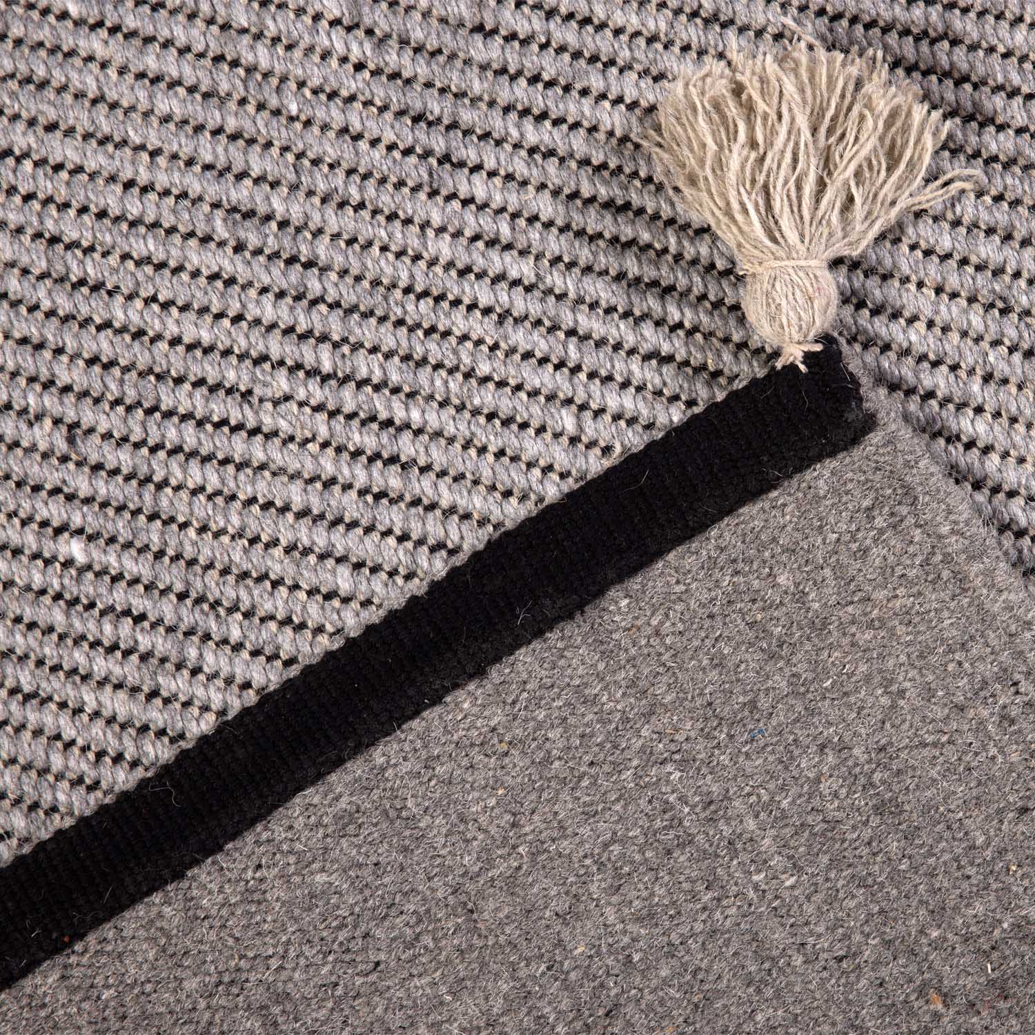 ALFOMBRA HANDWOVEN WOOL STYLE 190X290 GRIS - 3