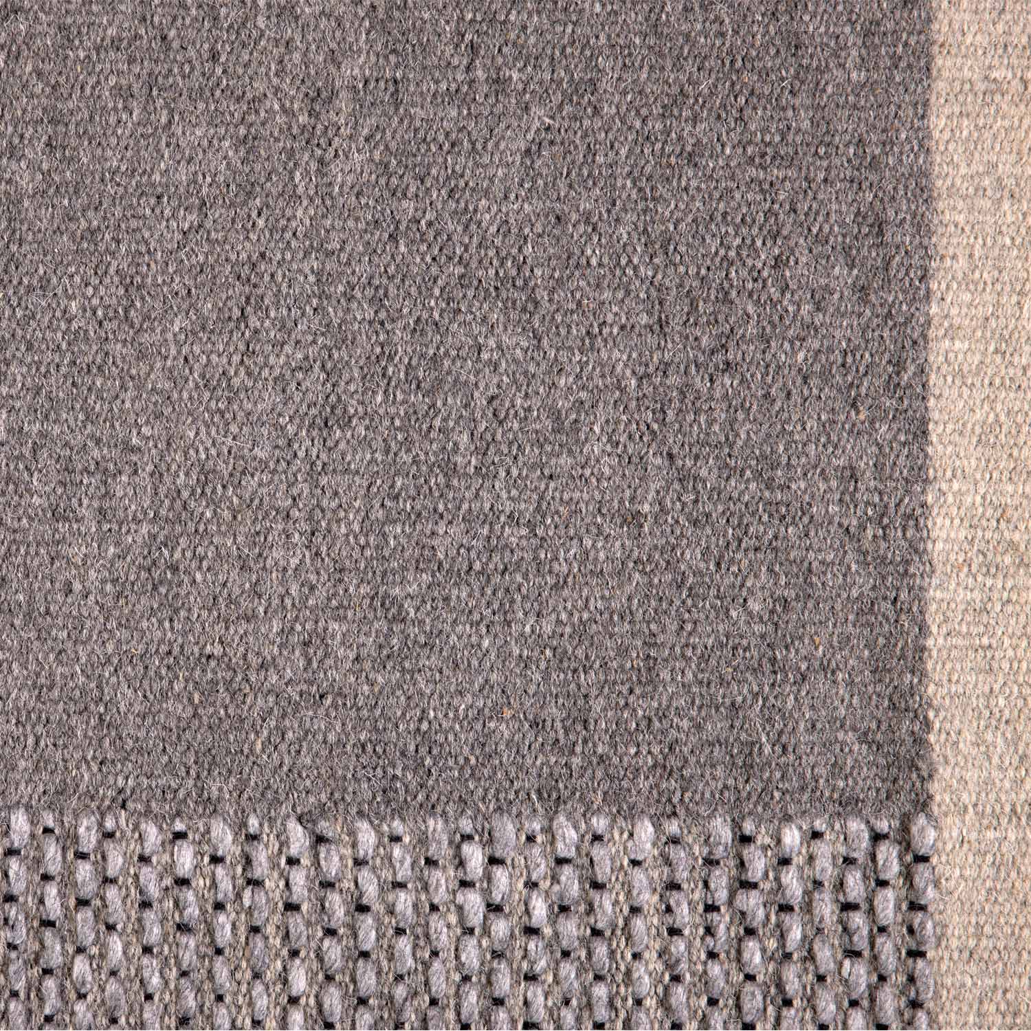 ALFOMBRA HANDWOVEN WOOL STYLE 190X290 GRIS - 4