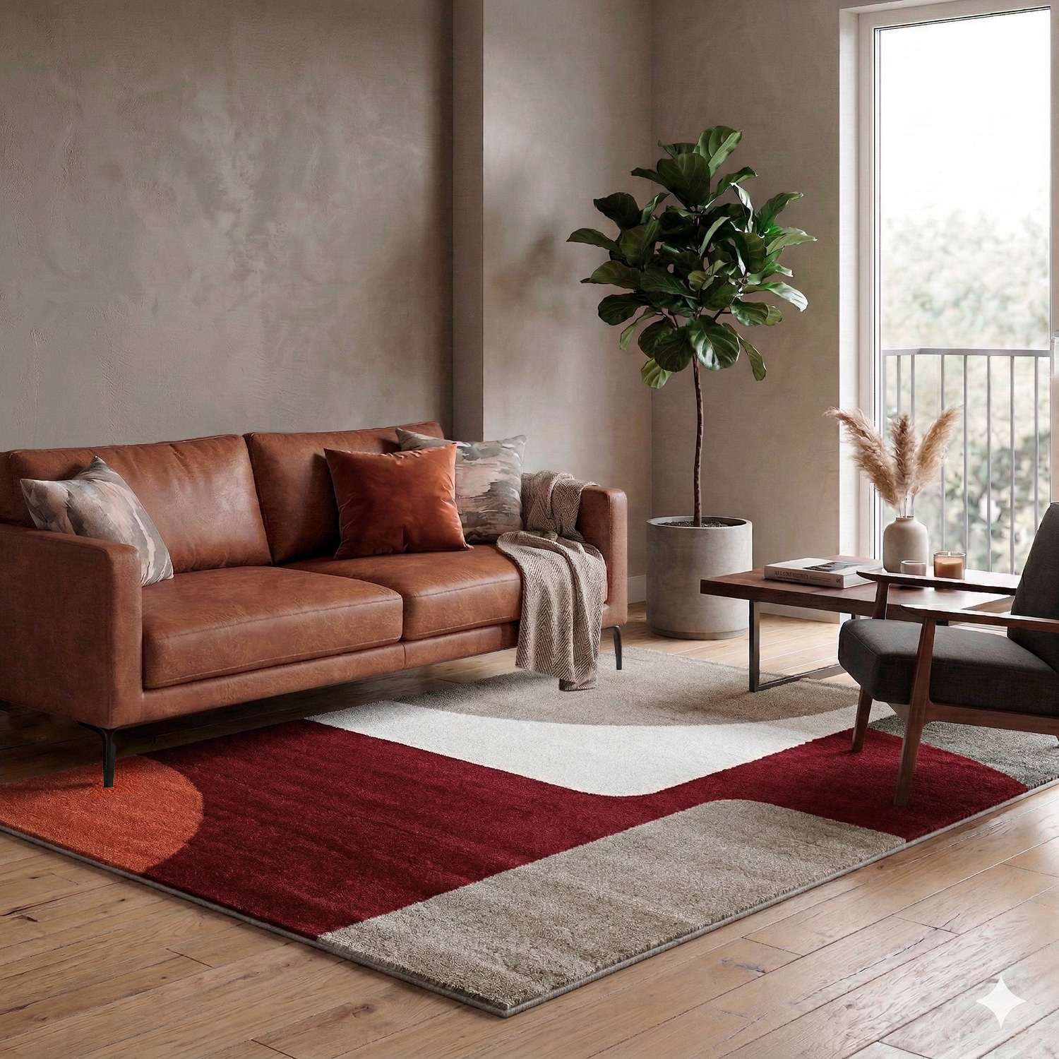 ALFOMBRA ACCESS 160X230 66201 RUST ROJO - 1