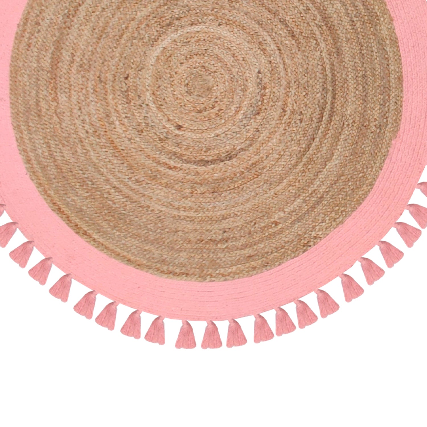 ALFOMBRA YUTE REDONDA MALIBU ROSA 150X150CM - 2
