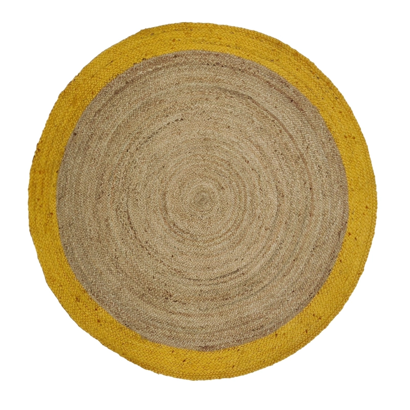 ALFOMBRA YUTE RED. CANCUN 150X150 MOSTAZA - 2