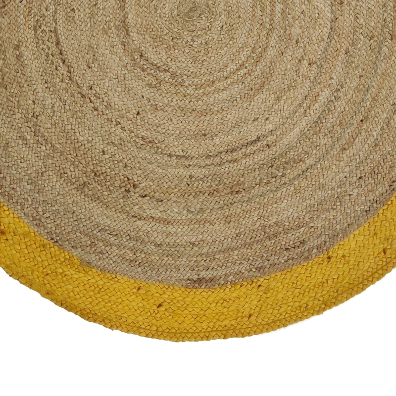 ALFOMBRA YUTE RED. CANCUN 150X150 MOSTAZA - 4