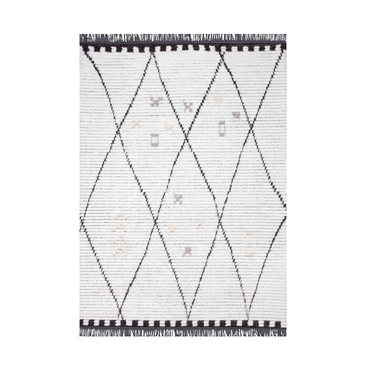ALFOMBRA MYSTIQUE 200X290 BLANCO/ GRIS - 1