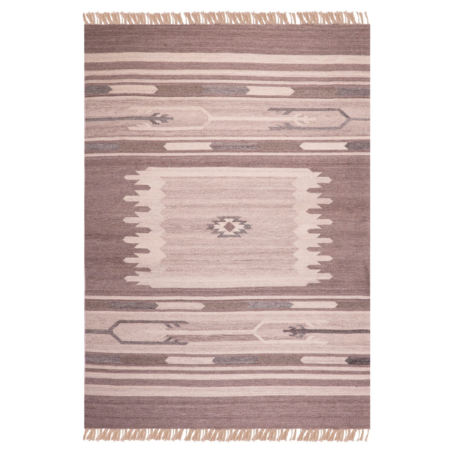 ALFOMBRA HANDWOVEN ECO ETHNIC 190X290 TAUPE 200201 - 1