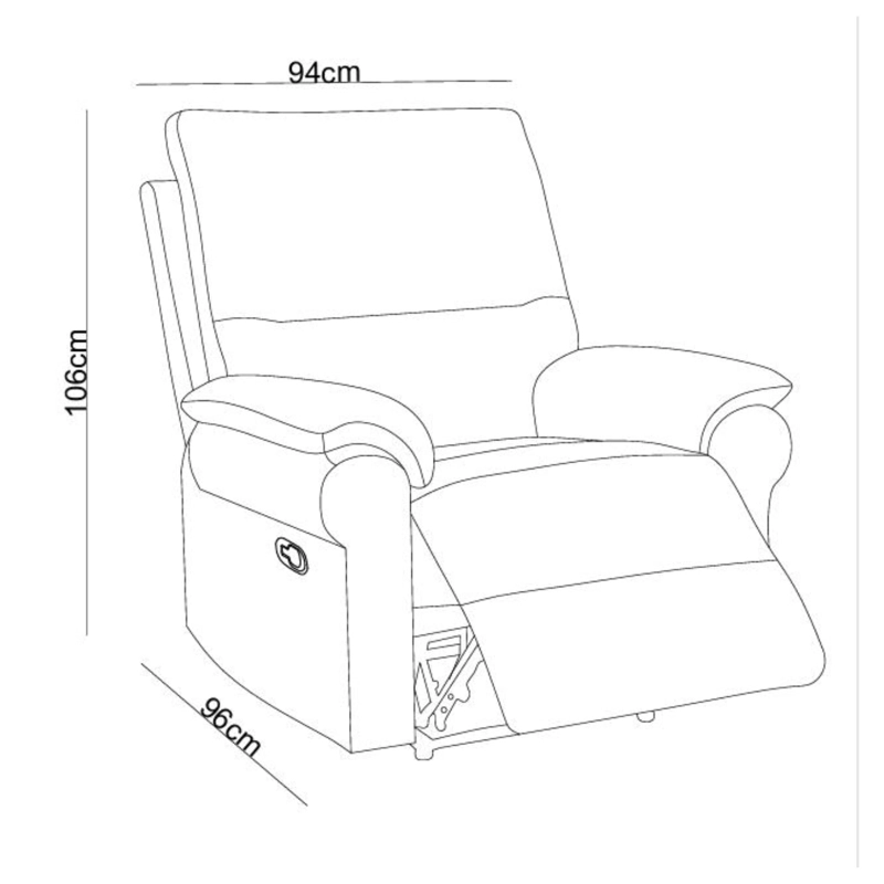 BERGER RECLINABLE 1  CUERPO SEUL GRIS CLARO - 9