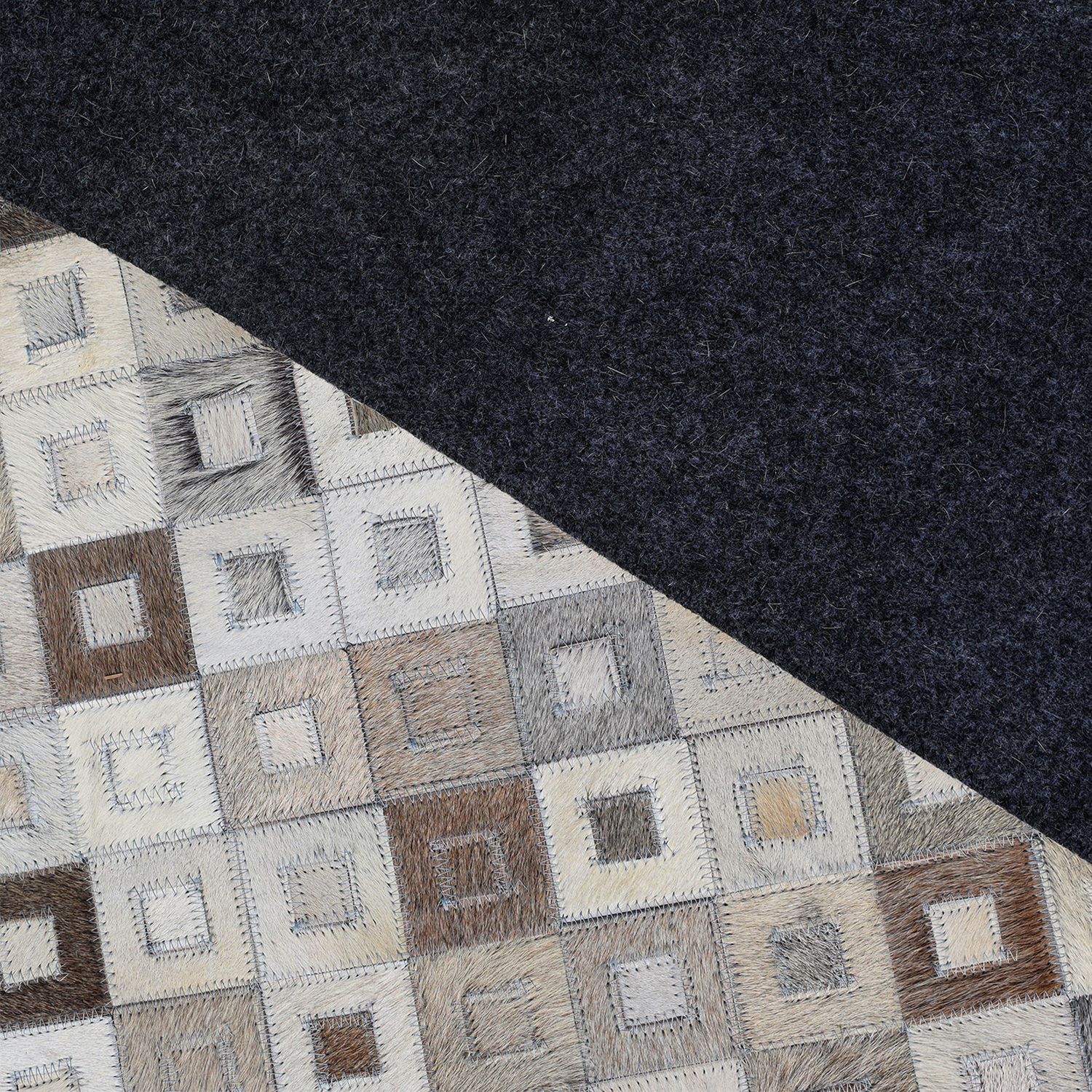 ALFOMBRA LEATHER PATCH DESIGN 160X230 124 GRE MIX - 5