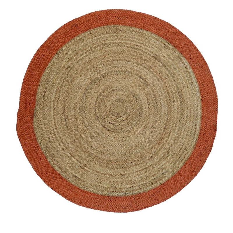 ALFOMBRA YUTE RED. CANCUN 150X150 NARANJO - 4