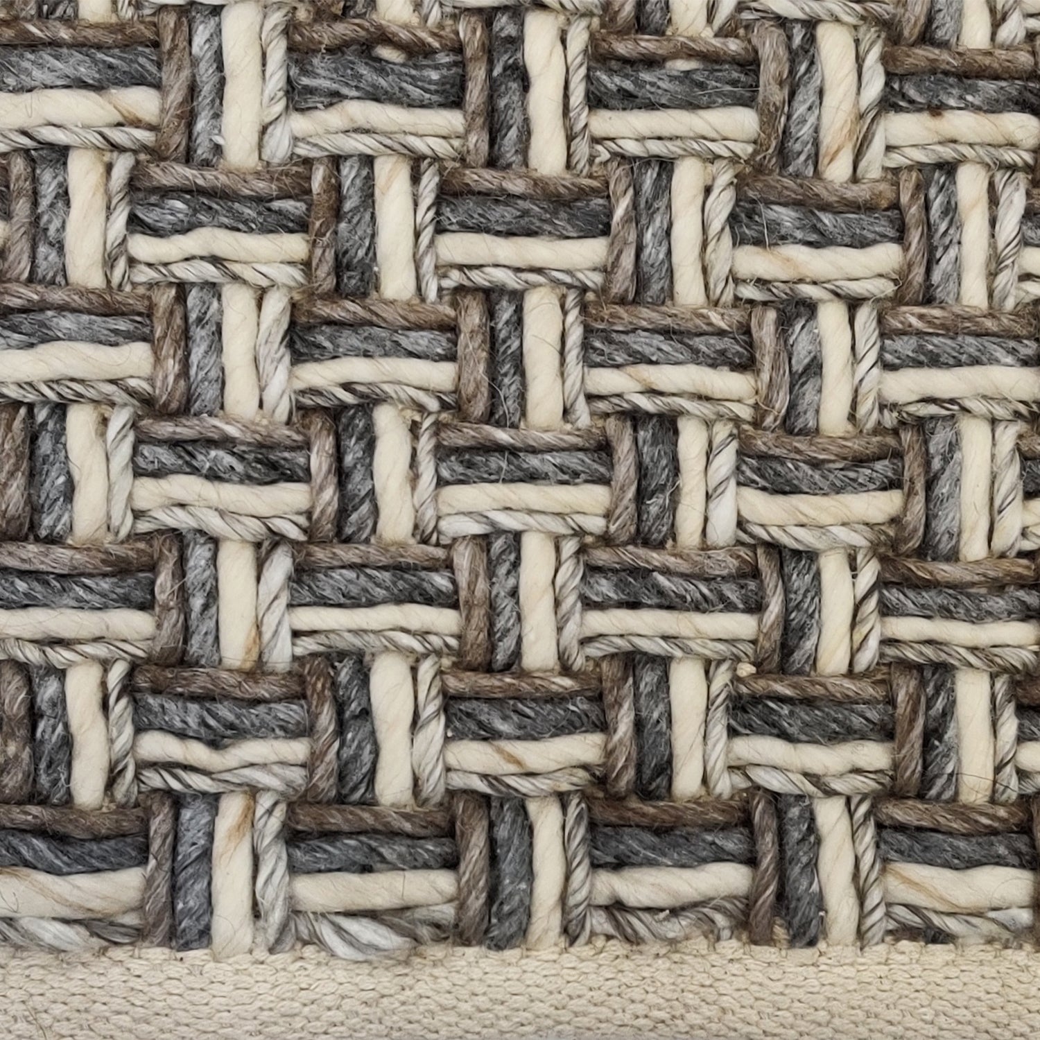 ALFOMBRA HANDWOVEN MIX 200X290 GRIS - 3