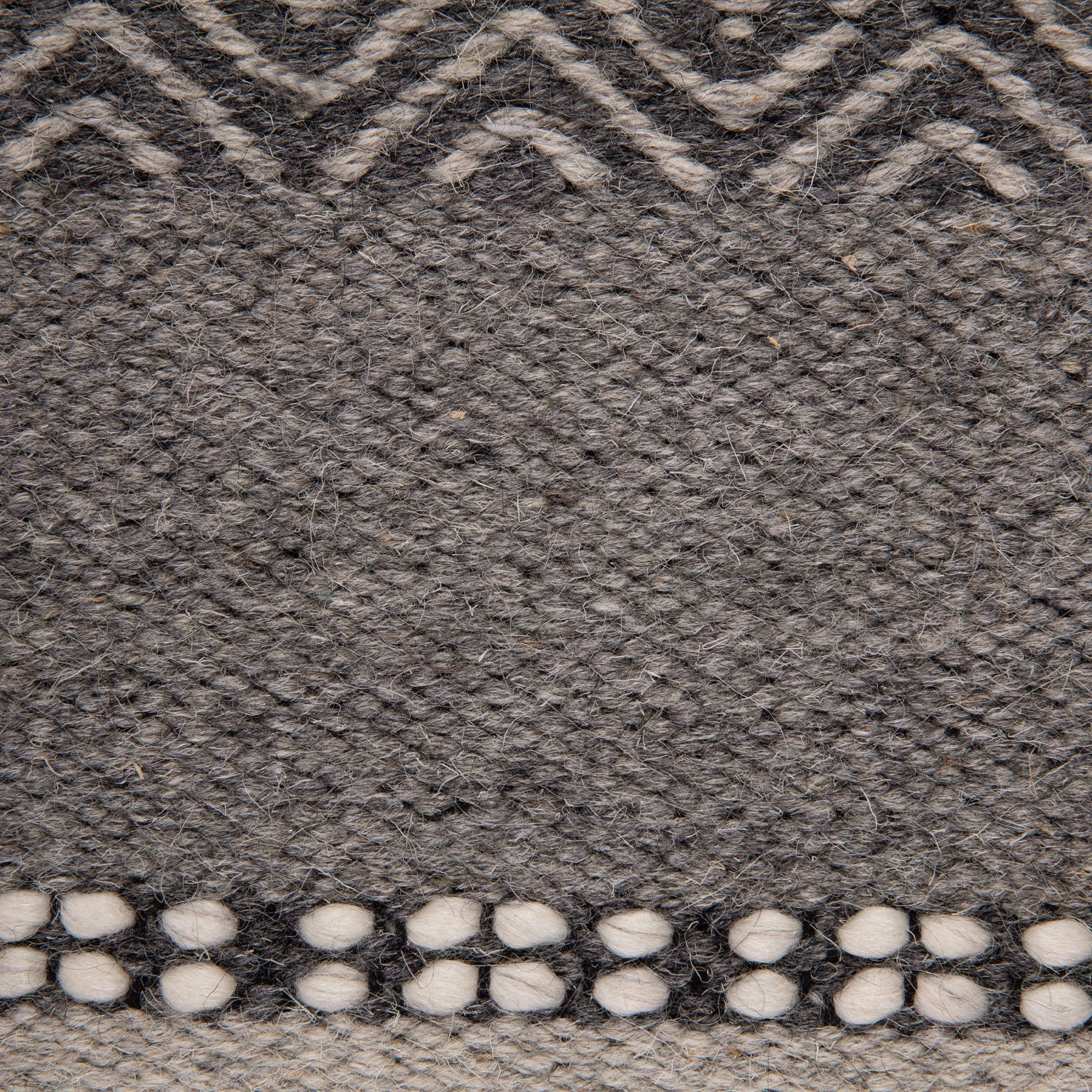 ALFOMBRA HANDWOVEN WOOL TRIBAL 240X340 GRIS - 2