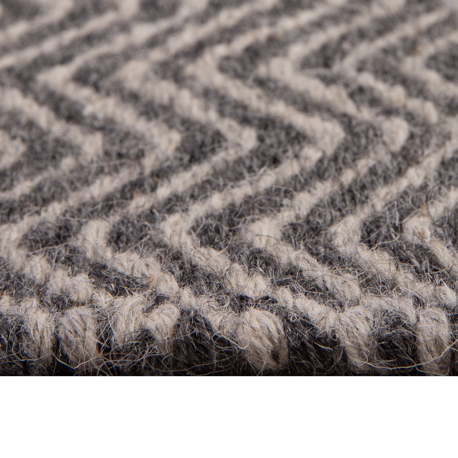 ALFOMBRA HANDWOVEN WOOL TRIBAL 240X340 GRIS - 3