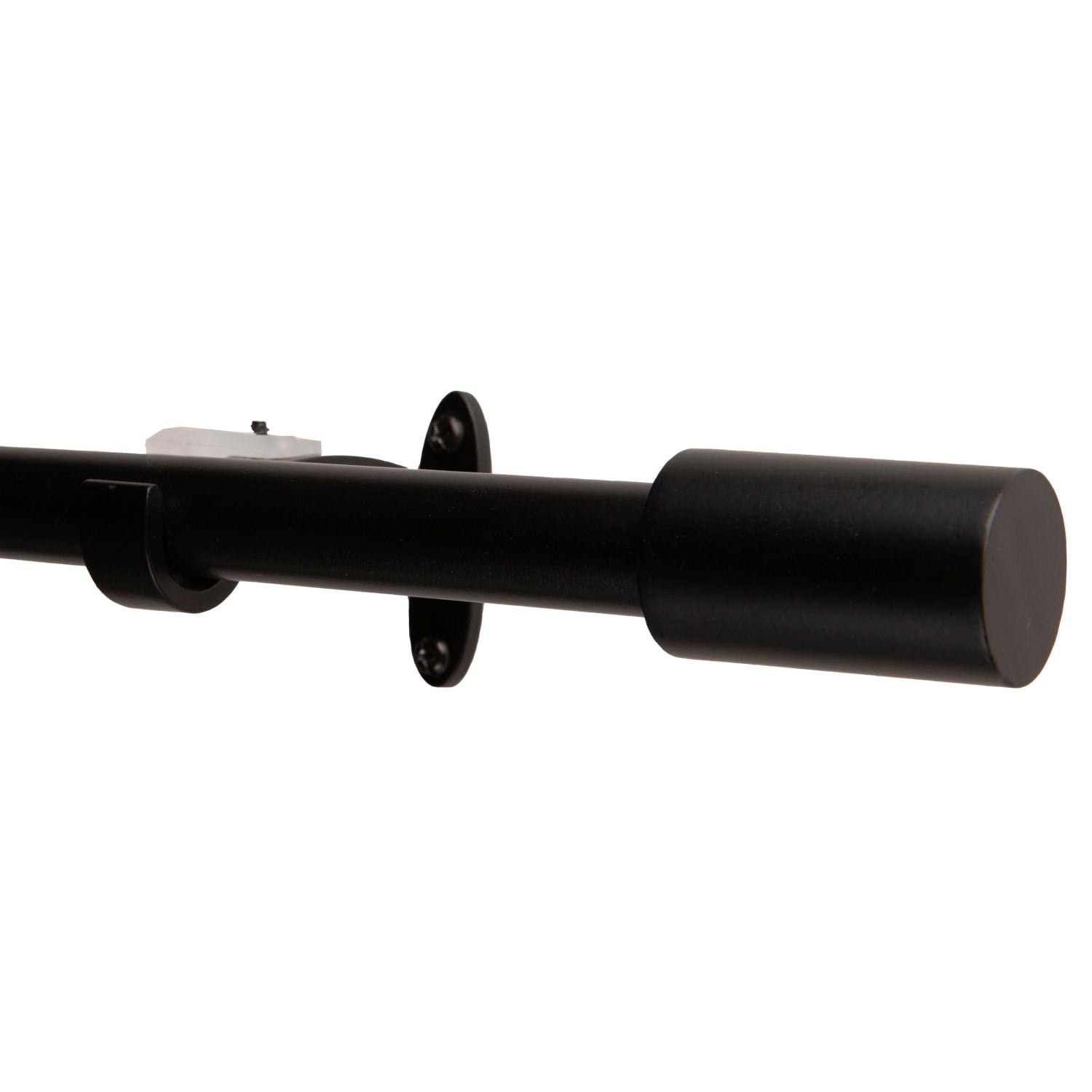 SET DE BARRA CORTINA 120 A 210 CM EXTENSIBLE NEGRO CILINDRO - 1