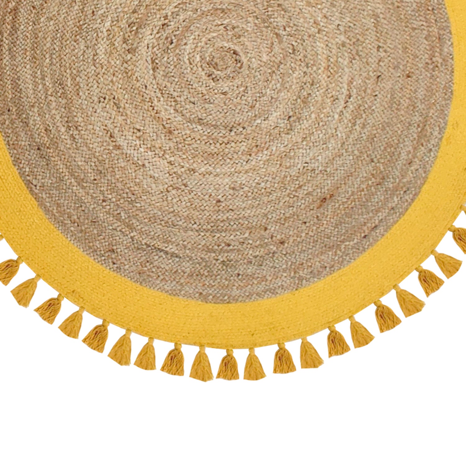 ALFOMBRA YUTE REDONDA MALIBU 150X150 AMARILLO - 2