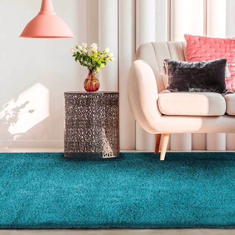 ALFOMBRA SHAGGY COLORS 133X180 TURQUESA - 2