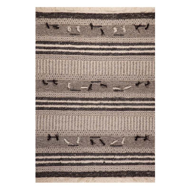 ALFOMBRA HANDWOVEN WOOL CO 190X290 GRIS - 1