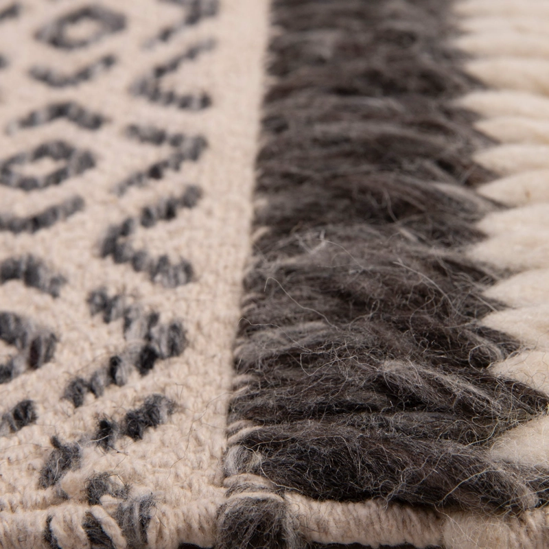 ALFOMBRA HANDWOVEN WOOL CO 190X290 GRIS - 2
