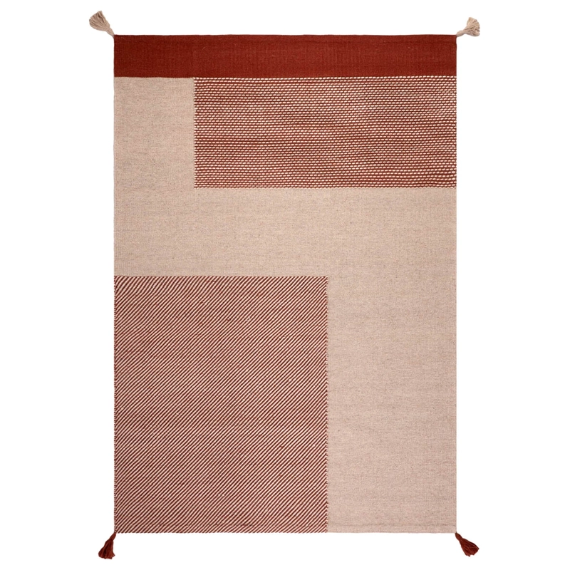 ALFOMBRA HANDWOVEN WOOL STYLE 190X290 TERRACOTA - 1