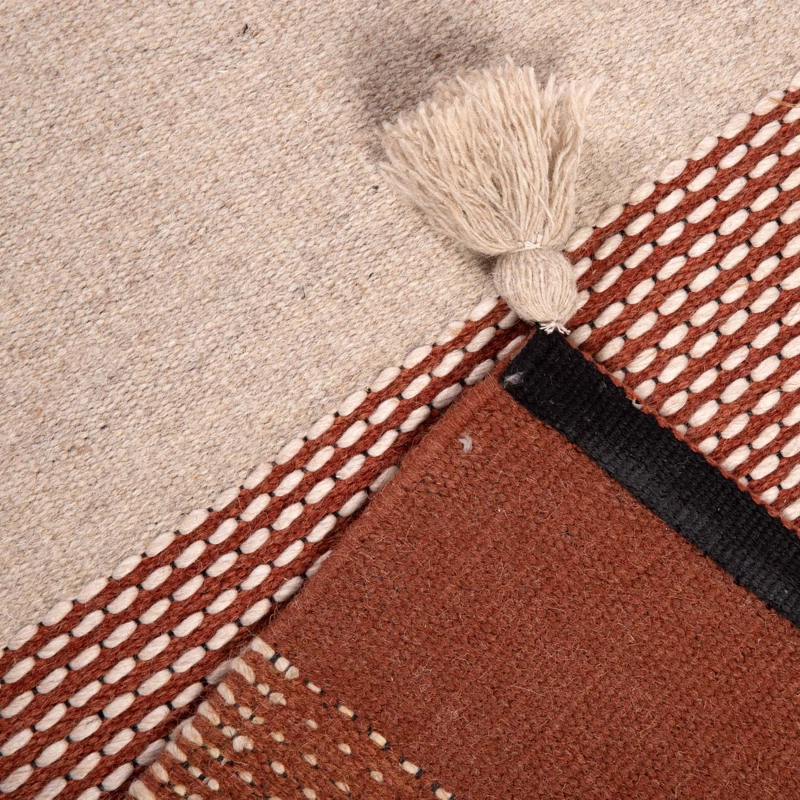 ALFOMBRA HANDWOVEN WOOL STYLE 190X290 TERRACOTA - 4