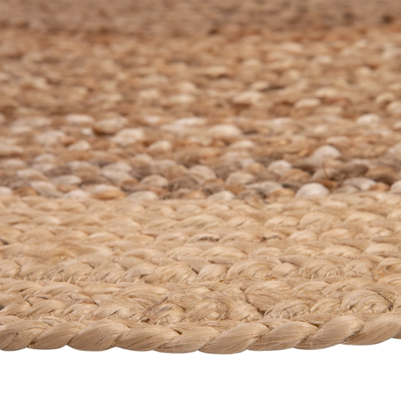 ALFOMBRA YUTE BRAIDED BRC-197 A NATURAL BEIGE 150X150 - 4