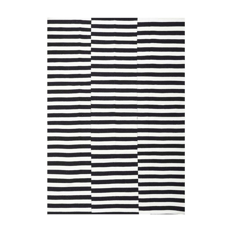 ALFOMBRA HANDWOVEN RUSTIC 160X230 NEGRO/BLANCO - 2