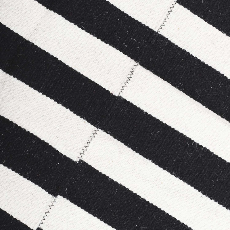ALFOMBRA HANDWOVEN RUSTIC 160X230 NEGRO/BLANCO - 3